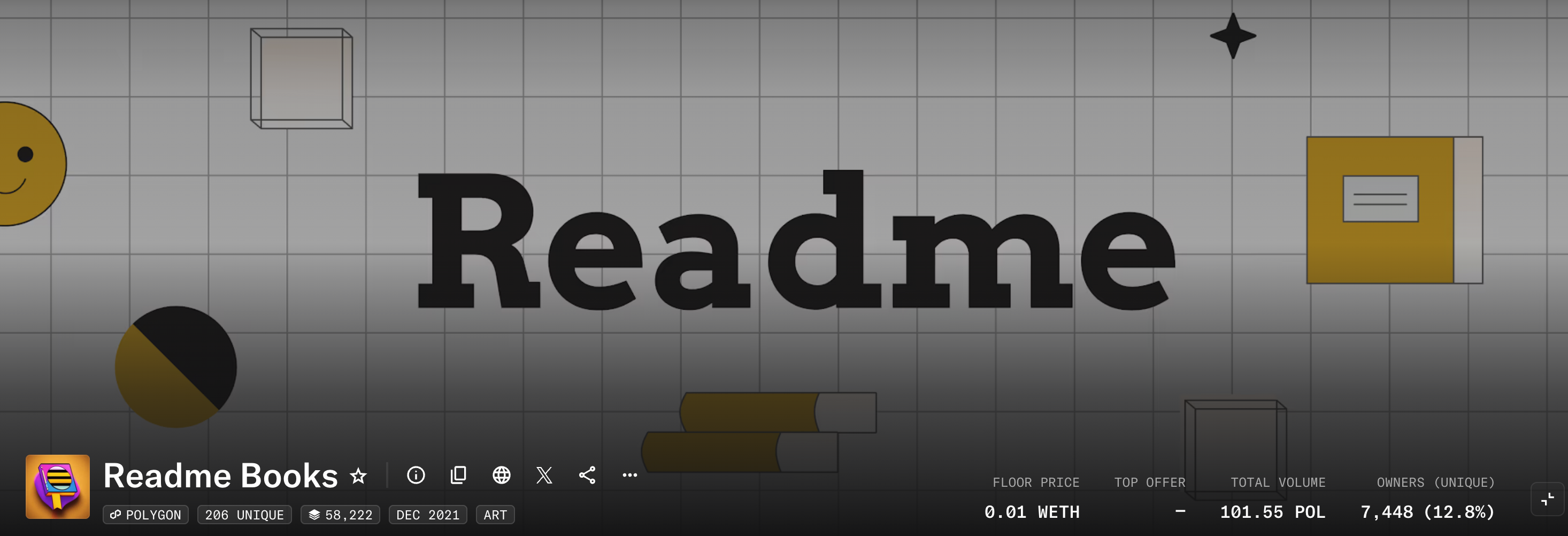 Readme Books Collection on OpenSea